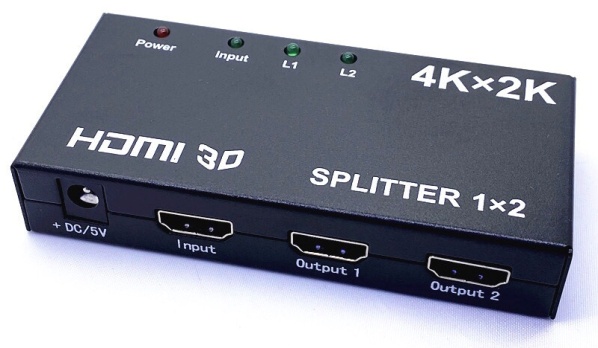 Сплиттер HDMI 1 вход 2 выхода, разрешение до 3840x2160/30Гц HM-VC102S 