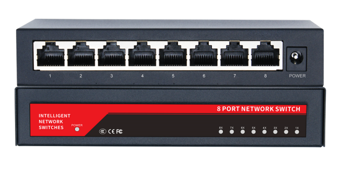 неуправляемый коммутатор 8 портов Ethernet 1000 Мбит/с, 5В, металл EN-1008GM 