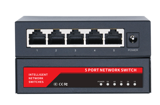неуправляемый коммутатор 5 портов Ethernet 1000 Мбит/с, 5В, металл EN-1005GM 
