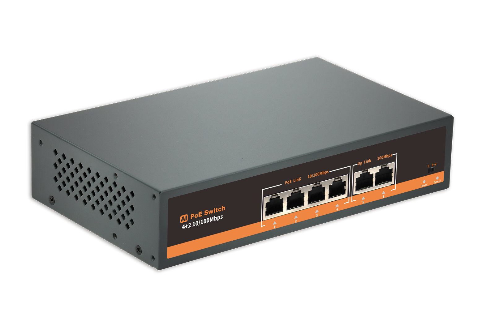 коммутатор 4 PoE*100Мбит/с + 2*100Мбит/с, WatchDog, металл POE-H42 
