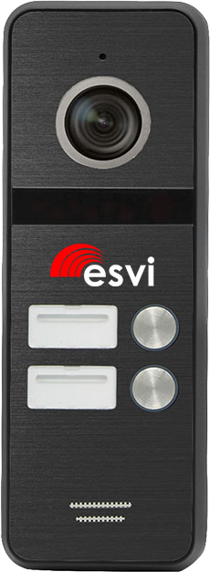 вызывная CVBS панель на два абонента к видеодомофону, 600ТВЛ , цвет черный EVJ-BW8-2(b) 