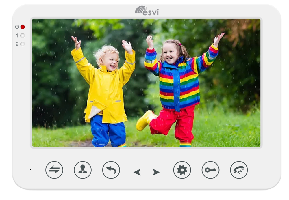 цветной FHD (1080P), 7 видеодомофон на две вызывные панели, слот microSD EVJ-7-FHD 