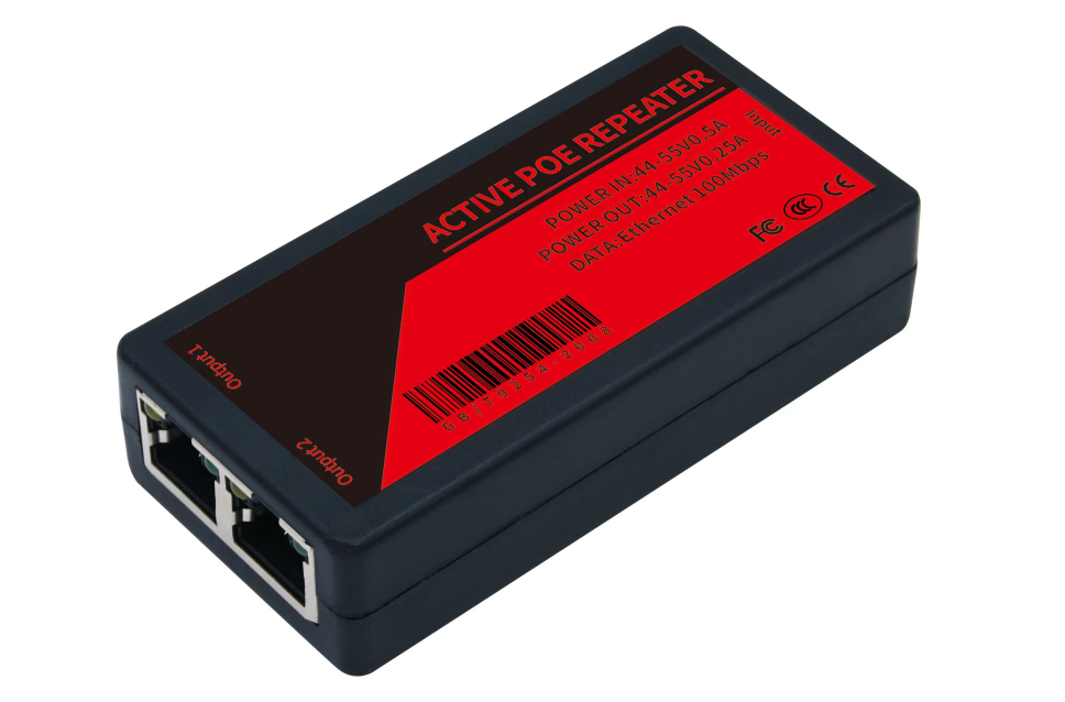 активный удлинитель PoE к 2 конечным устройствам, водонепроницаемый EN-S12W 