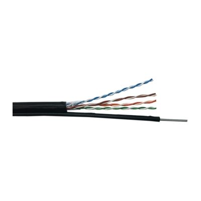 Кабель UTP 5e с тросом, 4x2x0.5 мм, 24AWG медь, внешний, 305 м/бухта