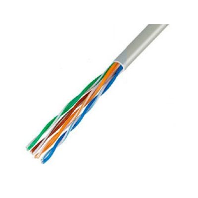 Кабель UTP 5e 4x2x0.5 мм, CCA, внутренний, 305 м/бухта