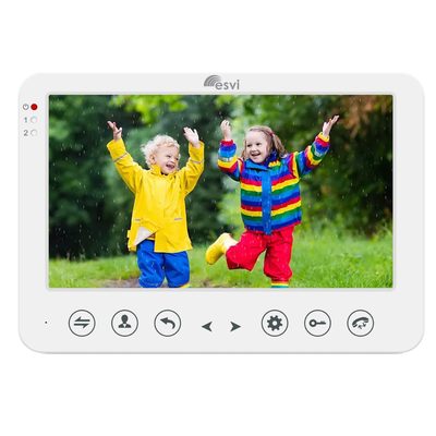 цветной FHD (1080P), 7 видеодомофон на две вызывные панели, слот microSD EVJ-7-FHD 