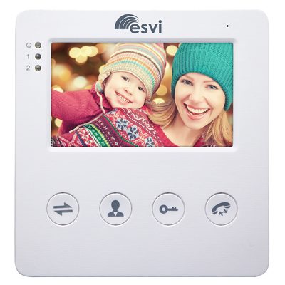 цветной CVBS 4.3 видеодомофон на две вызывные панели, слот microSD EVJ-4(w) 
