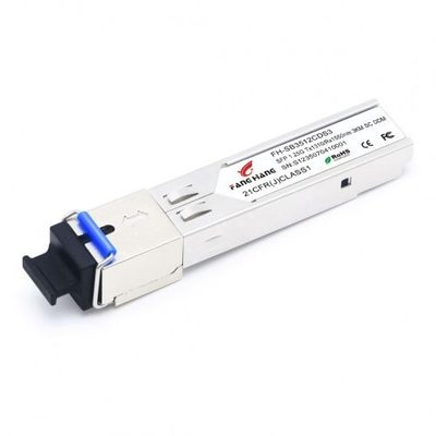 Одноволоконный оптический SFP модуль, TX1310/RX1550nm, 10км, SC, комплект 2 шт SFP-ESB3512-10 
